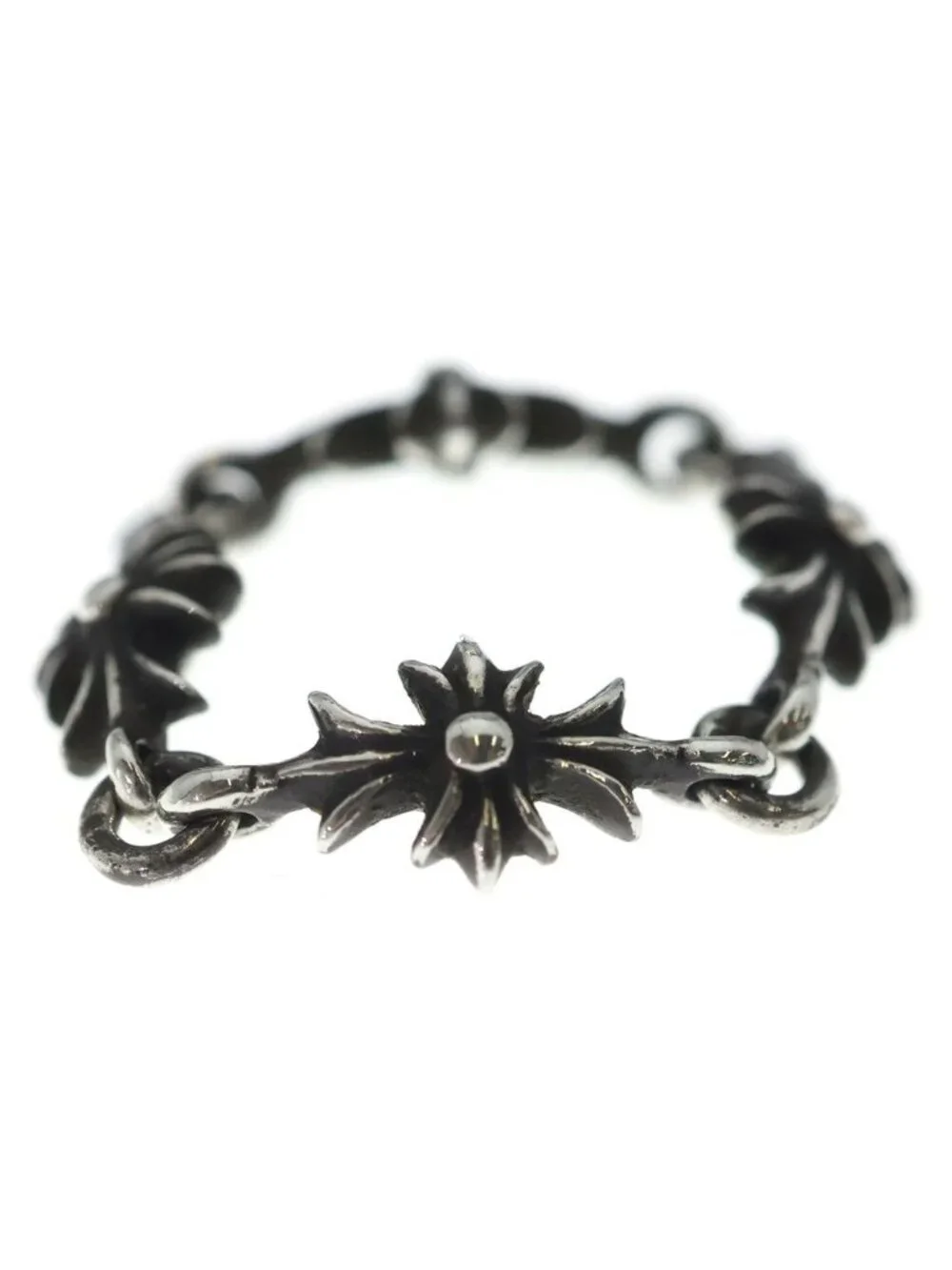 Chrome Hearts Tny CH Pls Tiny Ech Plus Ring Silver